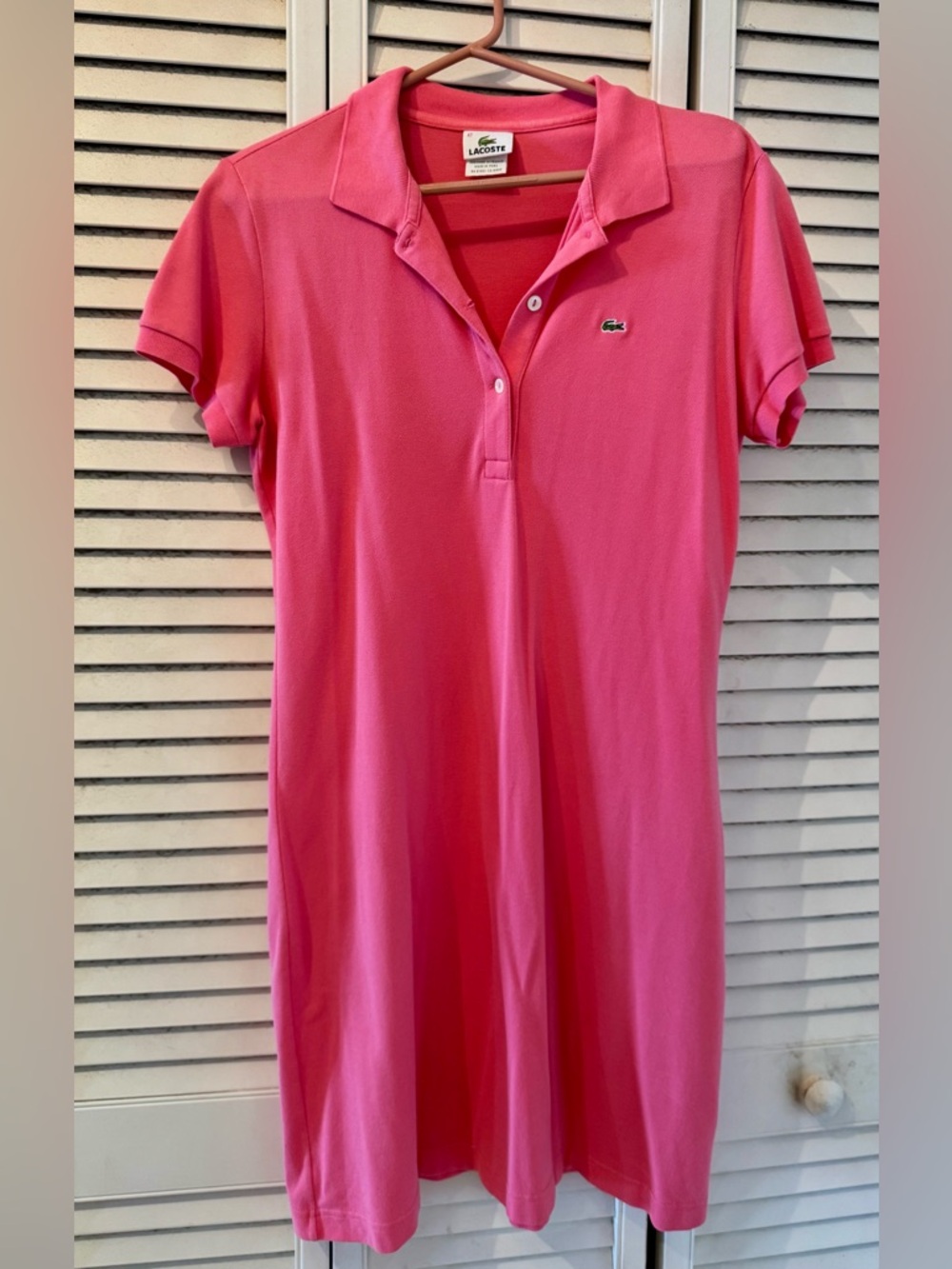 Lacoste coral polo shirt dress sz 42 (US 10-12)